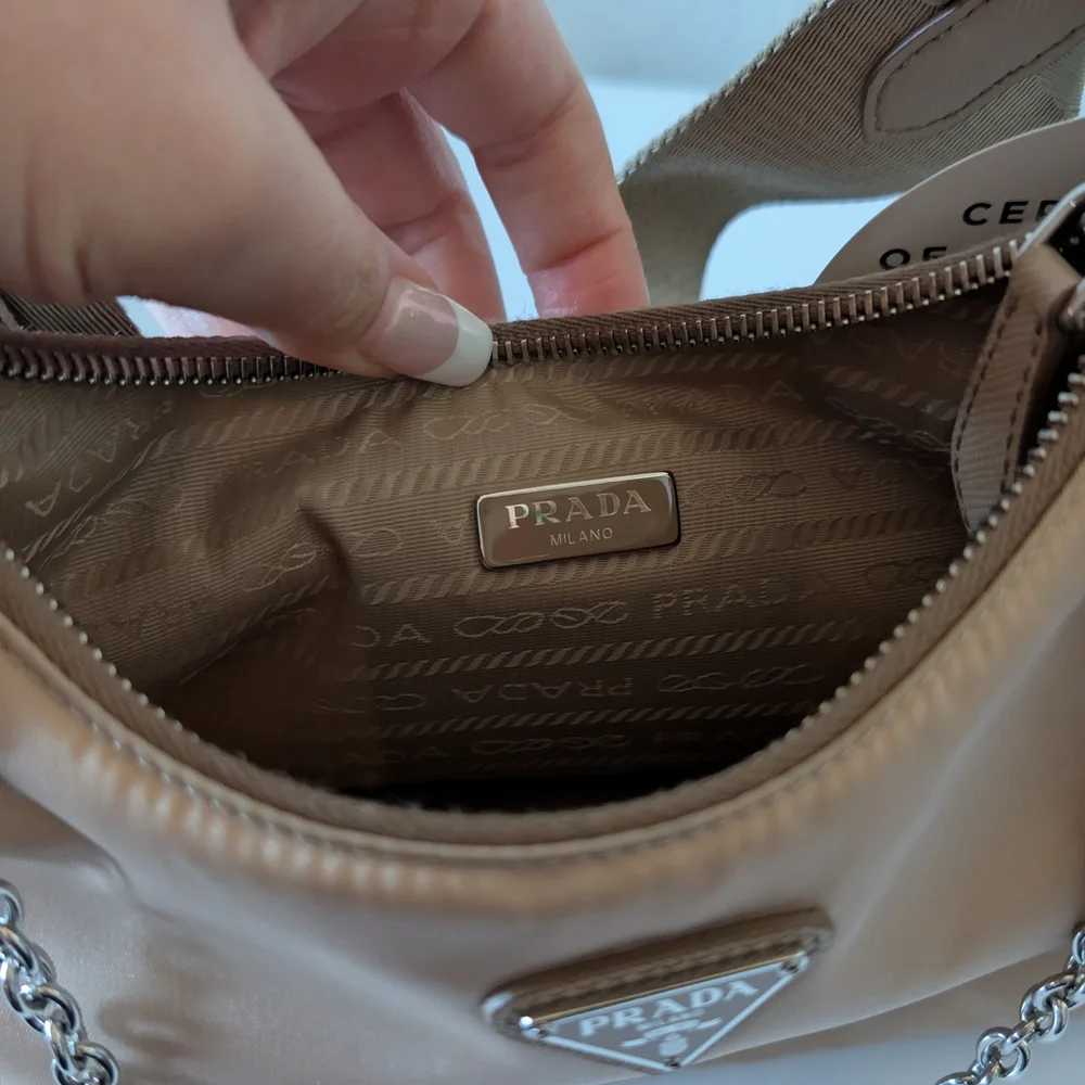 Prada Tan Shoulder Bag with Chain Strap - Picture 9 of 16